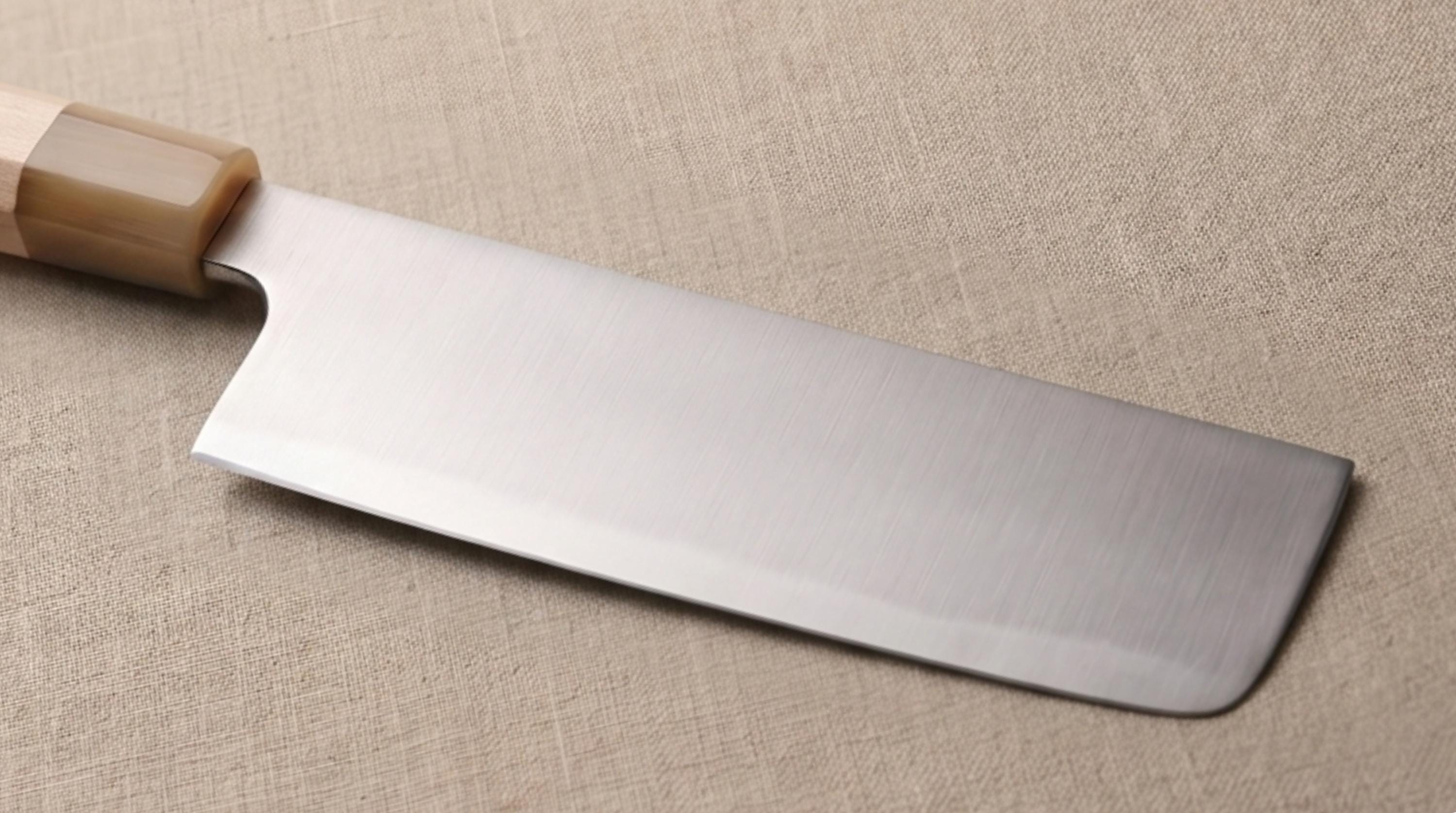 Nóż Aogami No.2 Nakiri 7" – japońska niebieska stal San Mai, nóż do warzyw ze stali węglowej, rękojeść z klonu Wa, nóż kuchenny, prezent dla szefa kuchni
