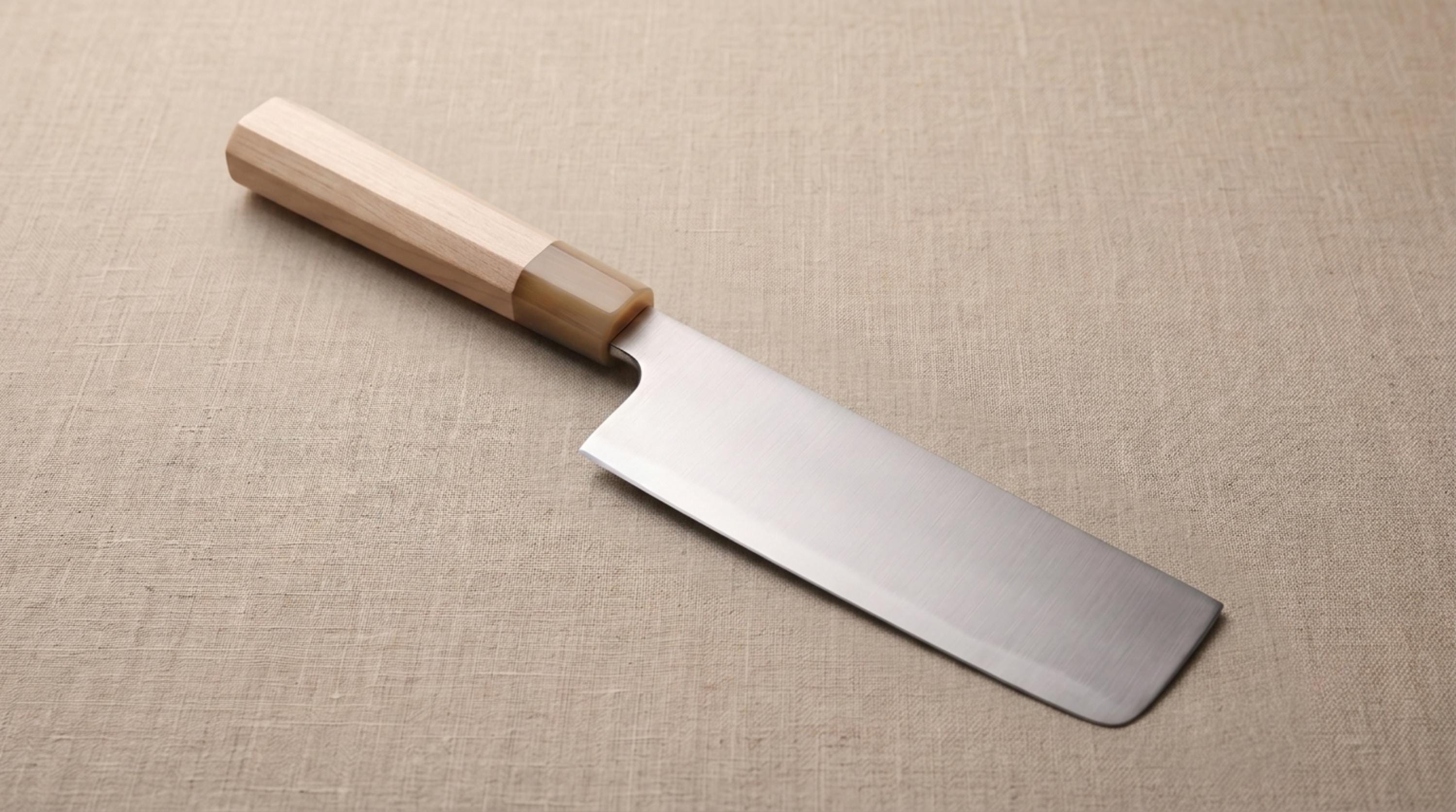 Nóż Aogami No.2 Nakiri 7" – japońska niebieska stal San Mai, nóż do warzyw ze stali węglowej, rękojeść z klonu Wa, nóż kuchenny, prezent dla szefa kuchni
