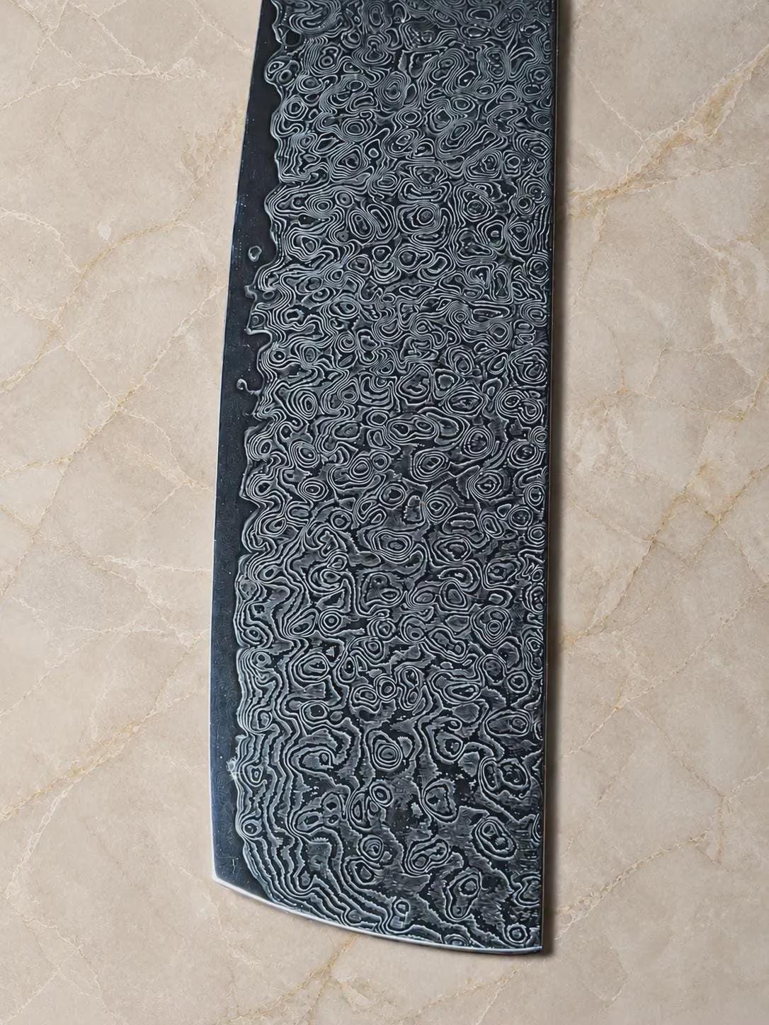 Zestaw noży Kiritsuke, Nakiri i Utility – japoński zestaw noży kuchennych ze stali damasceńskiej, rękojeści z włókna węglowego, prezent dla szefa kuchni premium, kuchnia japońska